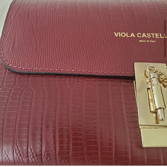Gorgeous Red Leather Viola Castellani Purse MADE IN ITALY - Picture 5 of 16